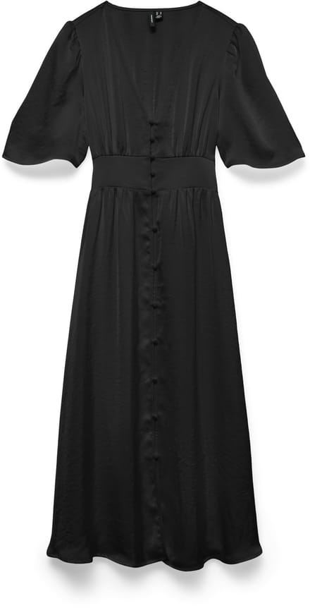 VERO MODA - VMANDREA 2/4 BUTTON BLK DRESS WVN - Dames - Mini jurken