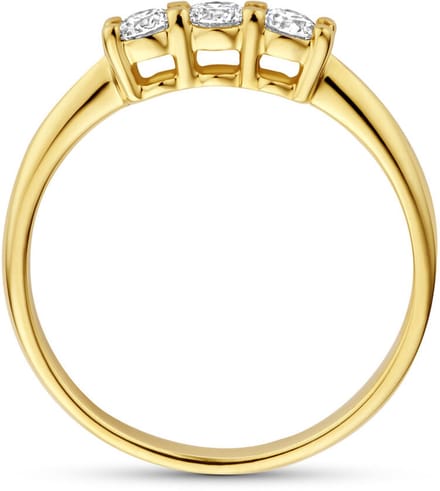 14K Geelgouden Trilogie Ring met Lab Grown Diamant 0.30 ct 4035524 – G VS