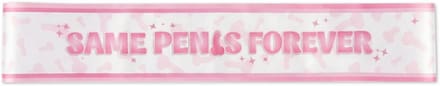 LUQ – Same Penis Forever Sjerp – 85cm – Wit-Roze – Luxe Decor – Feest Versiering – Direct Draagbaar – Bachelorette Party
