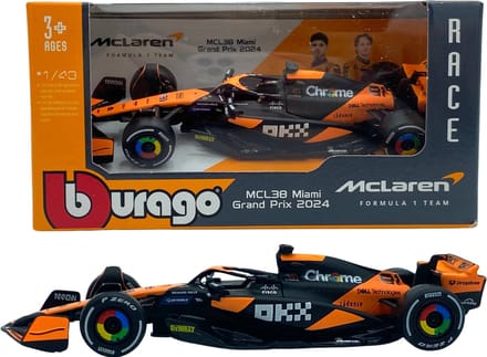 Bburago McLaren Mcl 38 - Modelauto - Schaal 1:43 - Oranje/Zwart