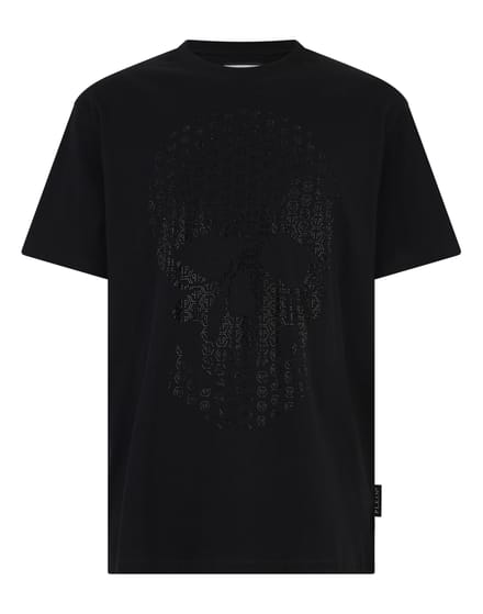 Round Neck T-Shirt Skull Strass Skull Strass