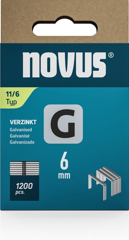 Novus Tools 042-0795 Nieten met plat draad Type 11 1200 stuk(s) Afm. (l x b) 6 mm x 10.6 mm