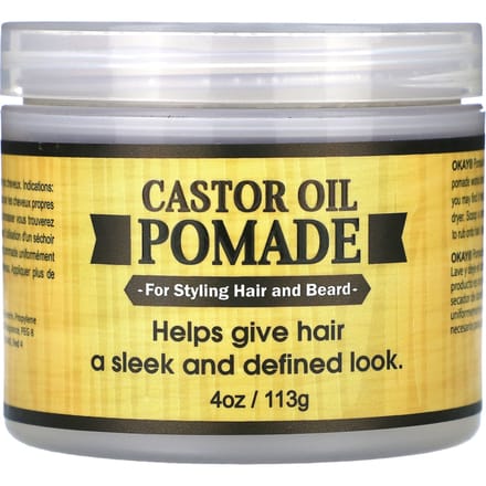 Oké Pure Naturals, Ricinusolie Pomade, 4 oz (113 gr) white