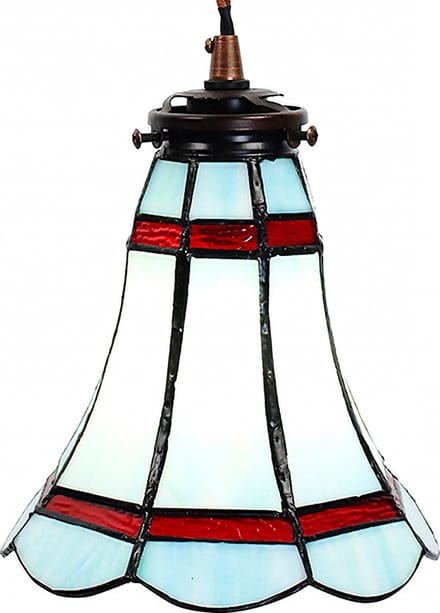 Lumilamp Hanglamp Tiffany Ø 15x115 cm Blauw Rood Glas