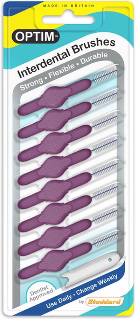 Stoddard Optim interdentale borsteltjes | interdentale ragers PAARS, 1,1 MM (8 stuks in verpakking)