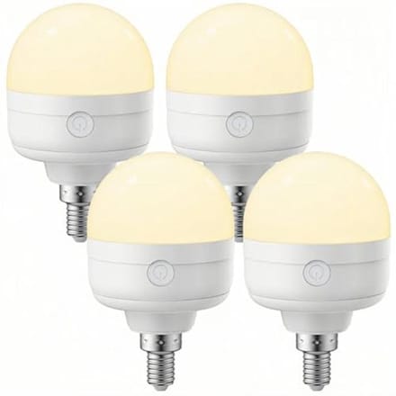 Oplaadbare E14 Gloeilamp met Afstandsbediening - Dimbaar, Timerfunctie en 3 Kleuren LED Lampen - Set van 4