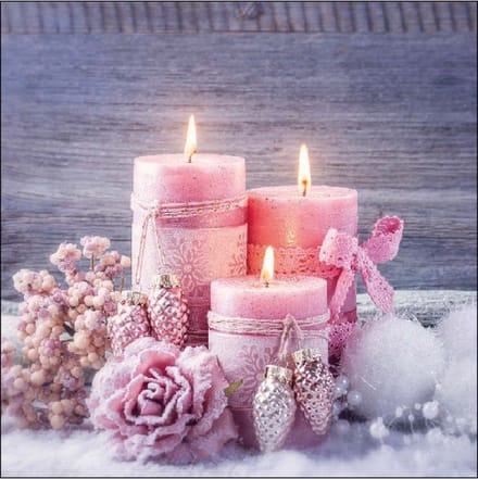 Lunch Servetten Romantic candles - Ambiente - 33x33 cm
