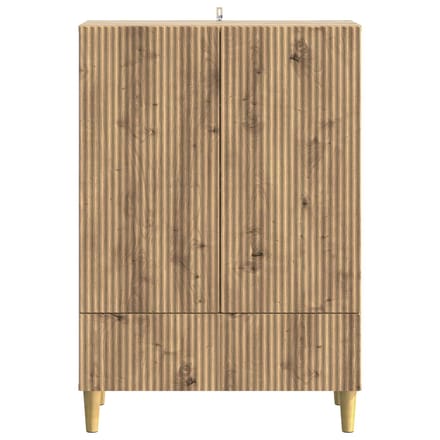 vidaXL - Dressoir - Artisanaal - eiken - 66 - x - 34,5 - x - 95 - cm - Bewerkt - hout