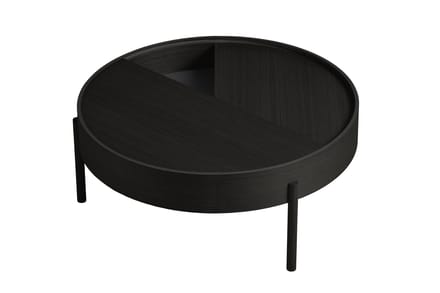 Woud Arc bijzettafel - essen zwart - Ø89 cm