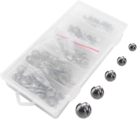 100 Stuks Hengellood Set in 5 Maten - Afneembare Split Shot voor Dobbervissen