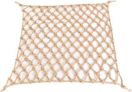 Beschermend Net - Veiligheidsnet Touw - Balustrade Beveiligen - Weerbestendig Nylon - 1x4 meter - Natuurlijk
