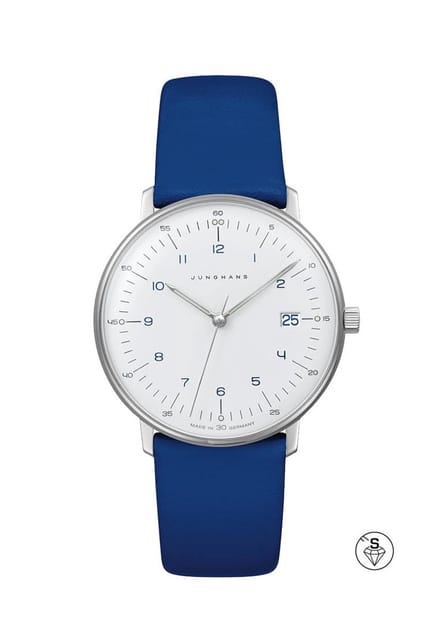 Junghans Max Bill ladies 047/4540.02 - dames horloge - quartz - blauw - luxe - cadeautip
