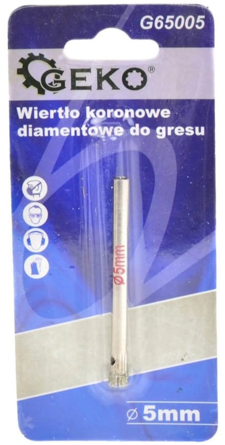 GEKO Diamant tegelboor - 5 mm - Voor nat boren in harde tegels
