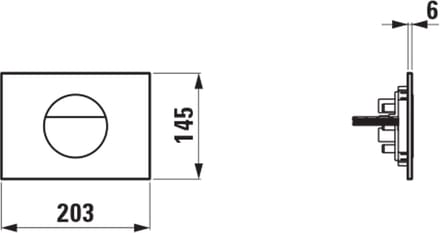 Laufen INEO - Bedieningsplaat, glanzend wit H9001120000001