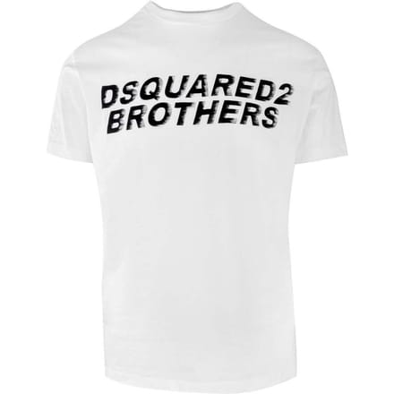 Dsquared2 Brothers Fading Logo Wit T-shirt
