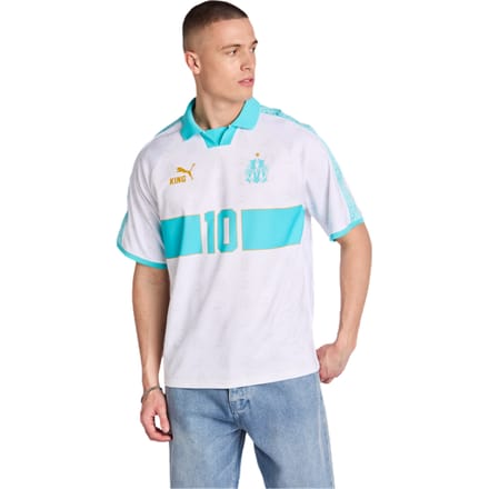 Puma Olympic Marseille King Retro Truien/Replica's Heren - Wit - Maat M - Poly Jersey