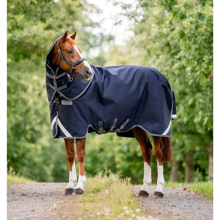 Rambo Supreme 1680D Turnout Plus Lite 0g Navy/Thunderstorm Grey & Zilver 75_6'3"