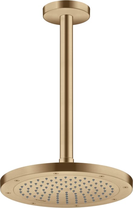 Hansgrohe AXOR ShowerSolutions -Douchearm - Plafondarm - Plafondaansluiting - regendouche - 300 mm - Brushed Bronze - Goud
