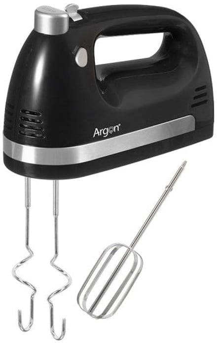 Argon Handmixer Zwart - Inclusief Garden en Deeghaken - 400 W