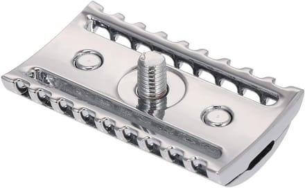 Dubbele Veiligheid RVS Open Kam Scheermes voor Mannen - Perfect voor Kappers en Thuisgebruik - 4.1 cm Silver