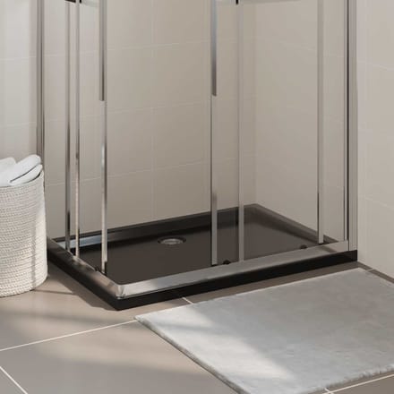 Vidaxl Receveur de douche rectangulaire, ABS, Noir, 70x100 cm