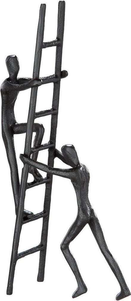 Gilde Handwerk - Sculptuur - 'samenwerken' - ijzer - Beeld - Zwart
