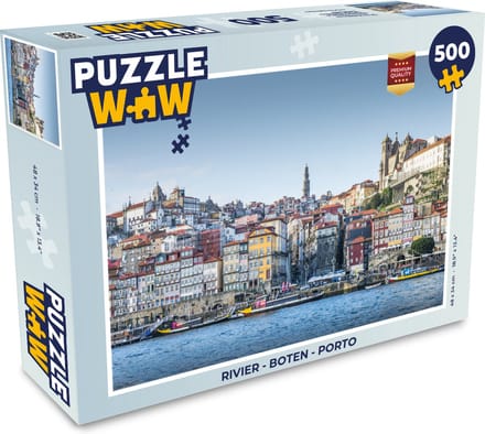 Puzzel Rivier - Boten - Porto - Legpuzzel - Puzzel 500 stukjes
