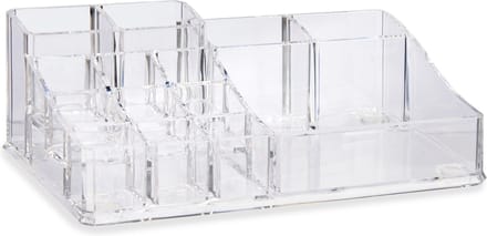 Make-up organizer/opberger 14-vaks 22 x 12,5 cm van kunststof - Make-up houder