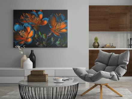Canvas Schilderij - Bloesem - Kleurrijk - 90x60x2 cm