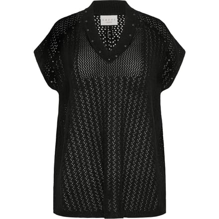 Gebreide poncho voor dames KAFFE Curve Rosa