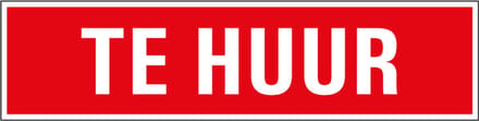 Te huur bord - kunststof 400 x 100 mm