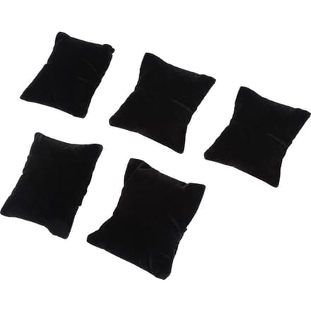 Fluweel Sieraden Display Kussen Horloge Armband Armband Standaard Houder Opbergorganizer (Grijs) zwart