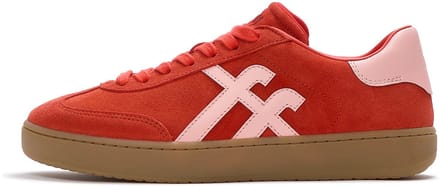 FitFlop The Dash T-Toe Suede Sneakers Dames Sneakers - Rood / Roze