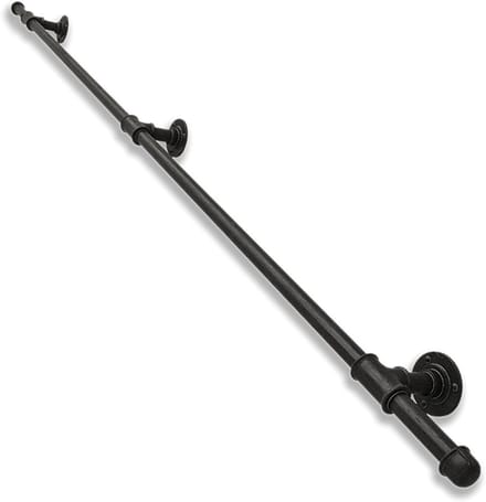Trapleuning - Wandsteun - Veiligheid Binnen - Roestwerende Coating - 540 cm - Zwart