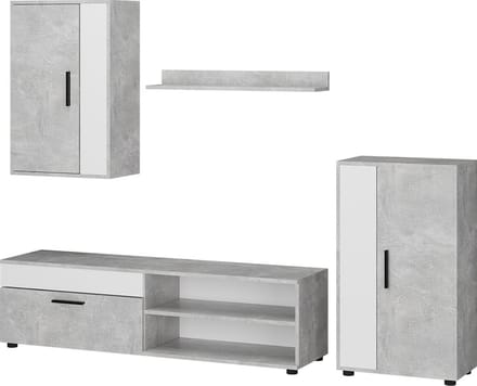 Vicco Berno Wandmeubel – Set van 4 Beton