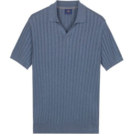Baileys Polo Allover Drop Needle Knit Stripe Texture Riviera Blue / male
