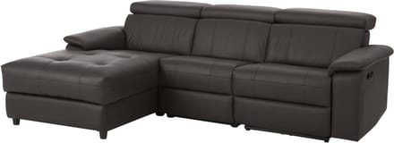 Tanaro-Chaiselong - 3-zits Links - Bruin PU