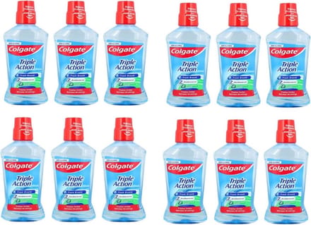COLGATE MONDWATER TRIPLE ACTION - 12x500ml - Voordeelverpakking