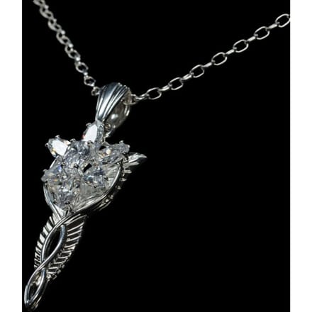 Weta Workshop Lord of the Rings Replica 1/1 Scale Pendant & Chain Evenstar (Sterling Silver)
