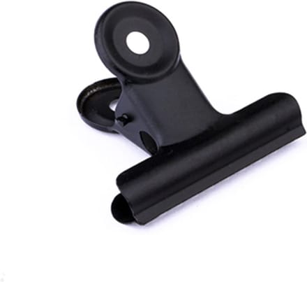 Bulldog clip 20 mm | Zwart | 30 stuks