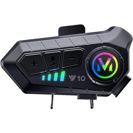 Motorhelm BT-headset, draadloze waterdichte handsfree ruisonderdrukking BT 5.3-intercom Hard Mic zwart