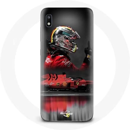 Hoesje voor Samsung Galaxy A10 Formule 1 Sebastian Vettel F1 Racing Driver Rood
