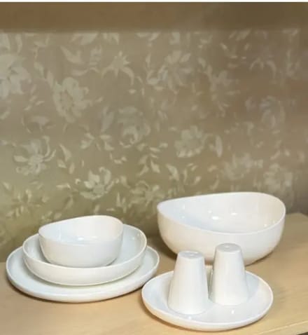 Bavary - Smile 27-delige Serviesset – 6 Persoons – Modern & Elegant – Glanzend Wit – Porselein