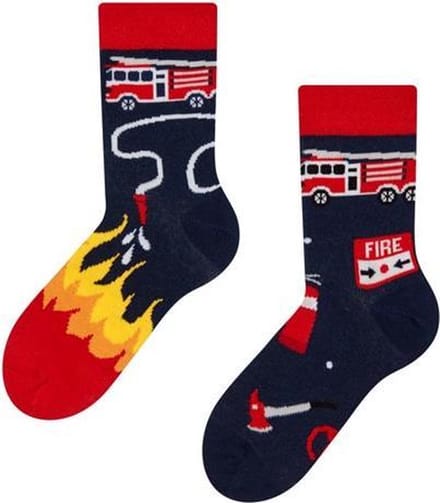 Dedoles Mismatched Kinderen Sokken - Brandweer - Maat 27-30