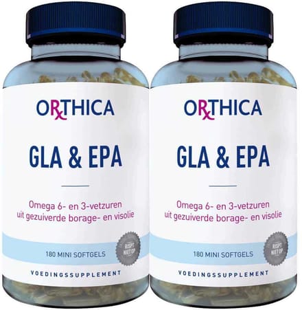 Orthica GLA & EPA - 2 x 180 softgels - Voordeelverpakking