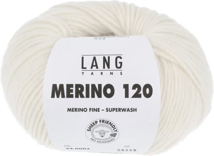Lang Yarns Merino 120 - 02 naturel - Merinowol Garen