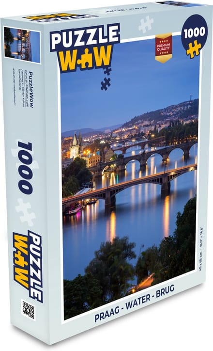 Puzzel Praag - Water - Brug - Legpuzzel - Puzzel 1000 stukjes volwassenen