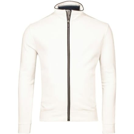 Baileys Vest Sweat Cardigan Zip Fine Piqué Marshmallow / male