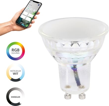EGLO connect.z Smart LED Lamp - GU10 - Ø 5 cm - Instelbaar RGB & wit licht - Dimbaar - Zigbee