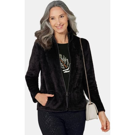 Jersey jasje - zwart - Gr. 48 van Goldner Fashion
